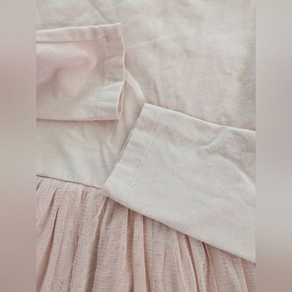 Hanna Andersson Long Sleeve Tulle Embroidered Skater Dress Pink Christmas 8 - Picture 5 of 7